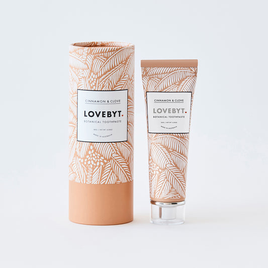 【限定PKG LOVEBYT(ラブバイト)】<br>ナチュラル 歯磨き粉シナモン&クローブ