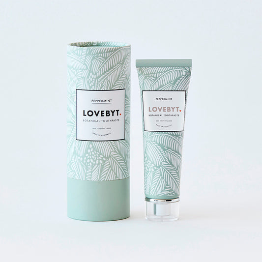 【限定PKG LOVEBYT(ラブバイト)】<br>ナチュラル 歯磨き粉 ペパーミント