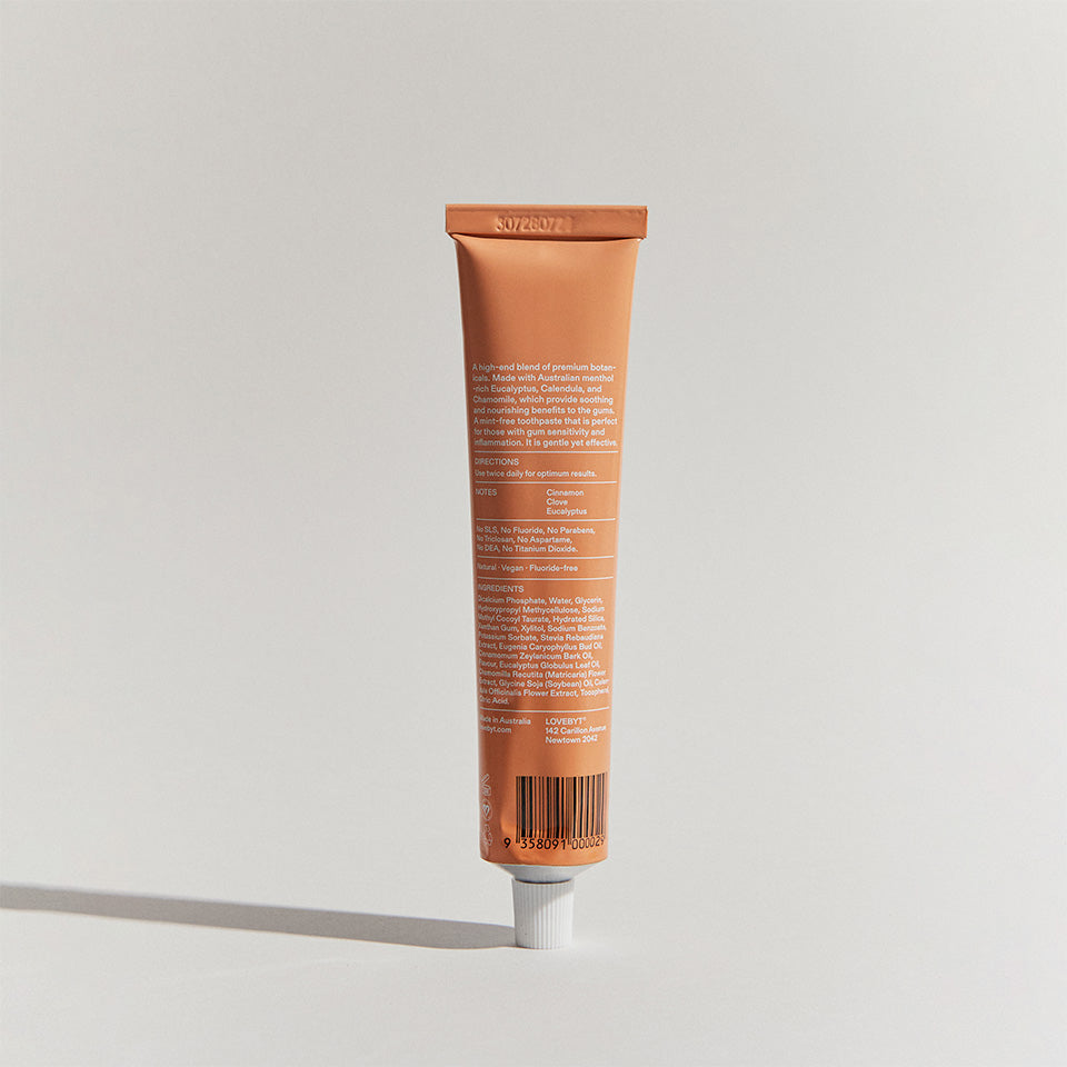 【LOVEBYT(ラブバイト)】<br>ナチュラル 歯磨き粉 シナモン&クローブ<br>NEW！Coming Soon