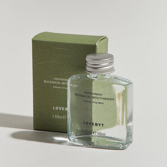 【LOVEBYT(ラブバイト)】<br>ナチュラル マウスウォッシュ ペパーミント 50ml　NEW！Coming Soon